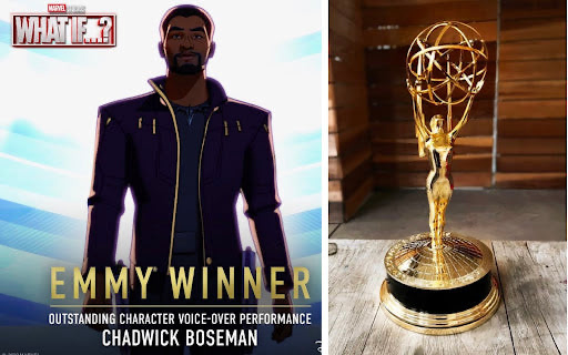 Chadwick Boseman has won an Emmy Award for Outstanding Character Voice-Over Performance in Disney’s animated series “What If…?”
https://t.co/IaiJvdZg7E https://t.co/R8XxSsLPEB