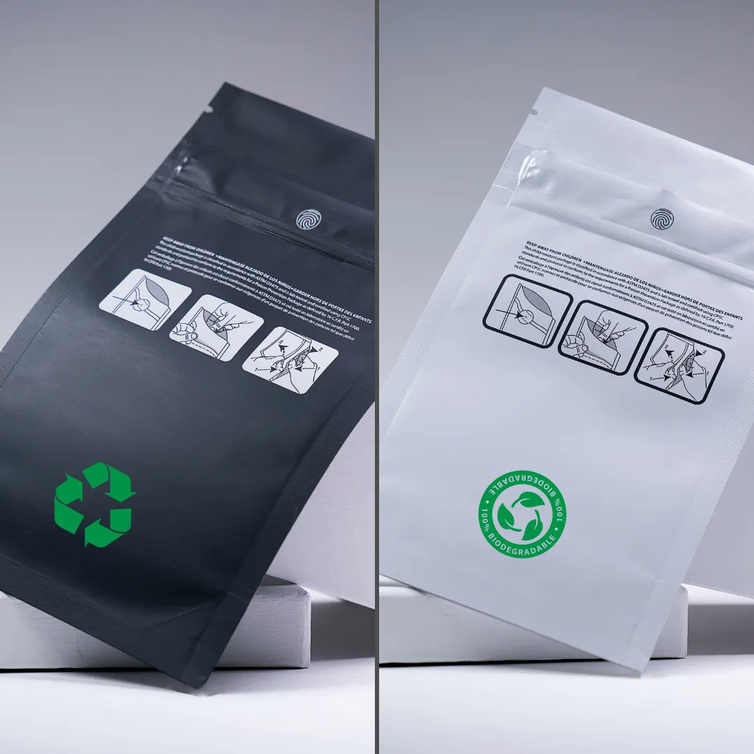 medlockinc's tweet photo. Did you know CannaLock™ child resistant, tamper evident pouches come in recyclable and biodegradable formats? 🍃 Visit our website to view more #sustainablepackaging solutions.

#cannabis #packaging #cannabispackaging #safepackaging #compliantpackaging #childresistant https://t.co/yy5YVB9HV6