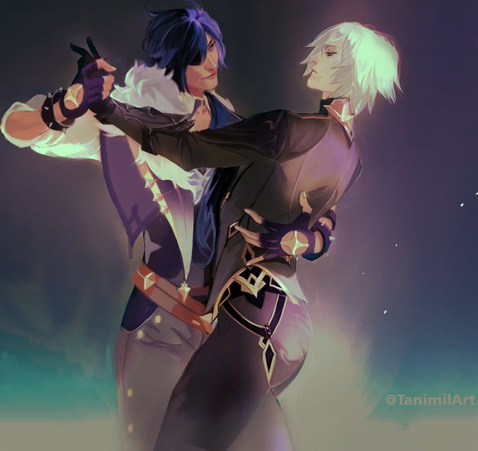 Kaeya and Dainsleif 
discussing something really important 
Genshin Impact 