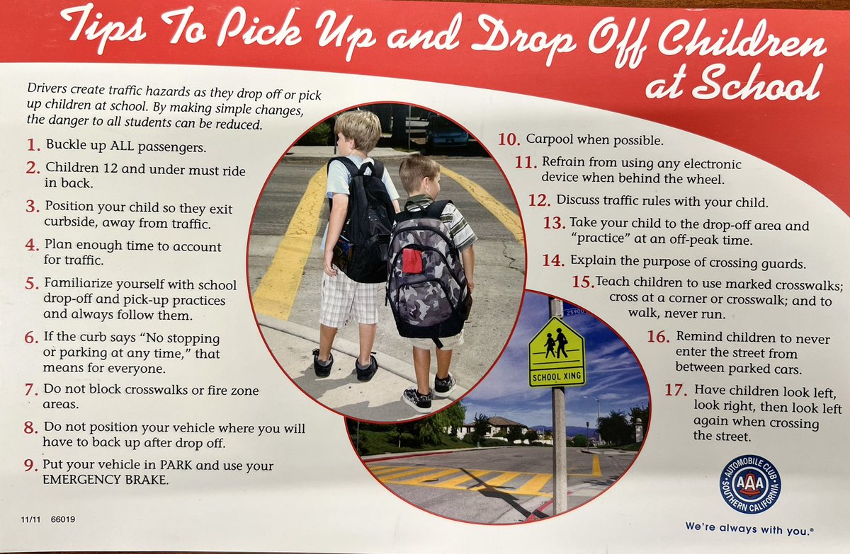 Good morning Los Angeles. Today Officer Henderson <a href="/LAPDCTD24/">LAPDCTD</a> with the aid of <a href="/NortheastArea/">Northeast Area LAPD</a> Senior Lead Ofcs, conducted Safety Valet @ Solano Elementary School.  Ofcrs assisted the children exit their vehicles safely &amp; walk into the campus.  Care givers where given safety flyers.