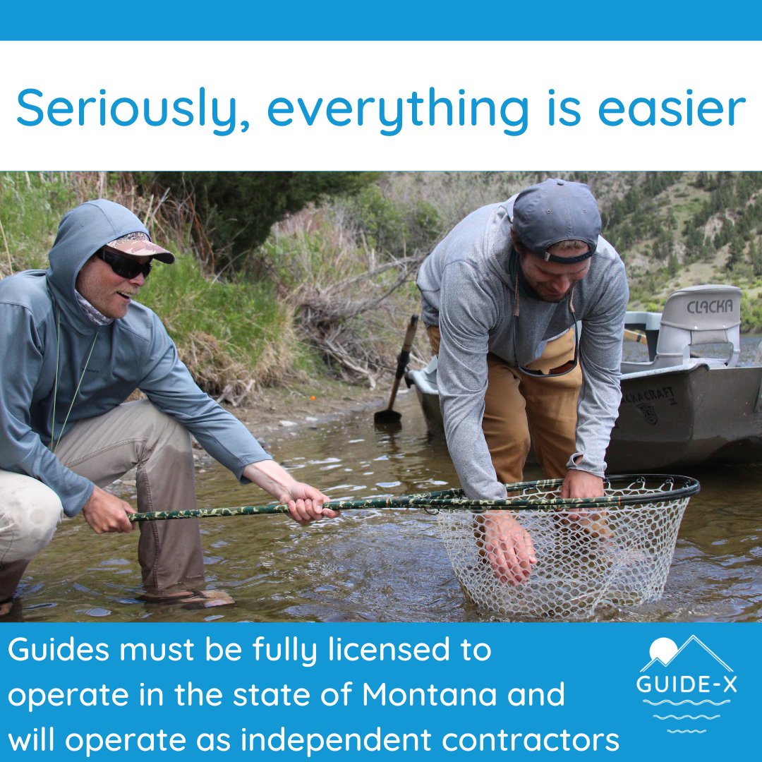 GUIDE-X was built by fly fishing guides for fly fishing guides. We want to simplify the entire guided fly fishing trip experience to facilitate better seasons for all. Learn more by visiting our profile!

#Montanaflyfishingguides #fishingguide #guidex