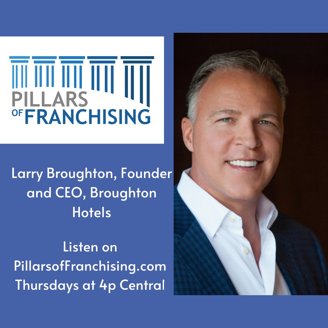 pillarsoffranch's tweet photo. Later today, #PillarsofFranchising #veteran @LarryBroughton will be back on the Pillars podcast. Tune in wherever you listen to your podcasts at 4ct/5et today!
https://t.co/Jmrq4PuBIv https://t.co/PbRX8xuYpg