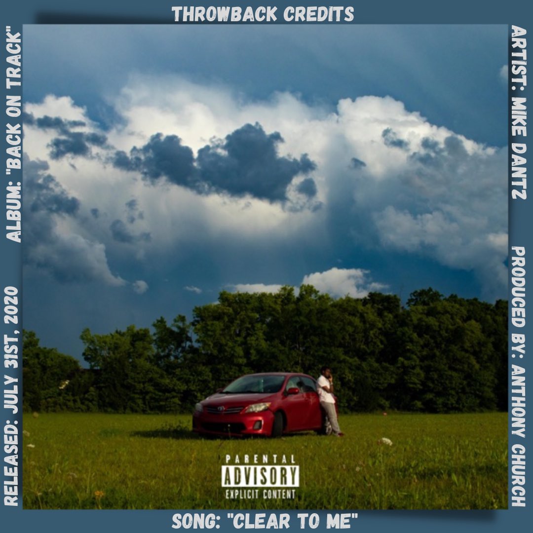 antchurchmusic's tweet photo. Throwback Credits
“Clear to Me” by @itsmikedantznow (2020)
Produced by me 🚗
Streaming on all platforms today!
#cleartome #musicmakers #musiccontent #qualitysounds #newcontent #throwbackmusic #hiphoptracks #producedby #southernhiphop #nowstreaming #indieartists #indiehiphop https://t.co/hyPjzXQRFV