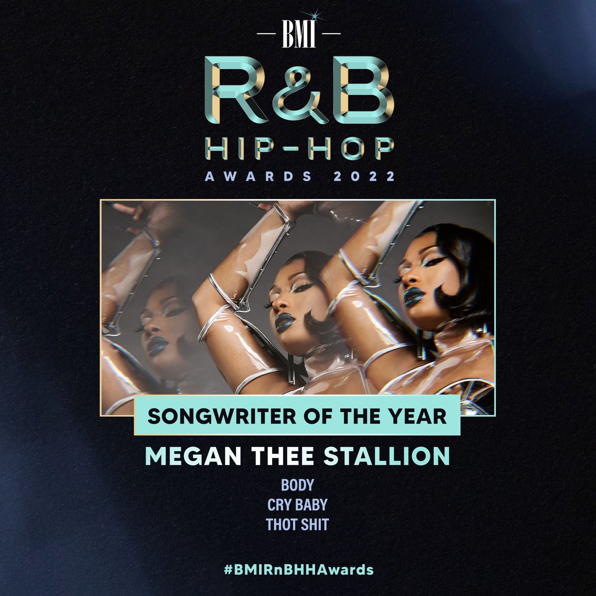 stallionaccess's tweet photo. Megan Thee Stallion has won ‘Songwriter of the Year’ at the 2022 BMI R&amp;B/Hip-Hop Awards. https://t.co/T3igvhX0We