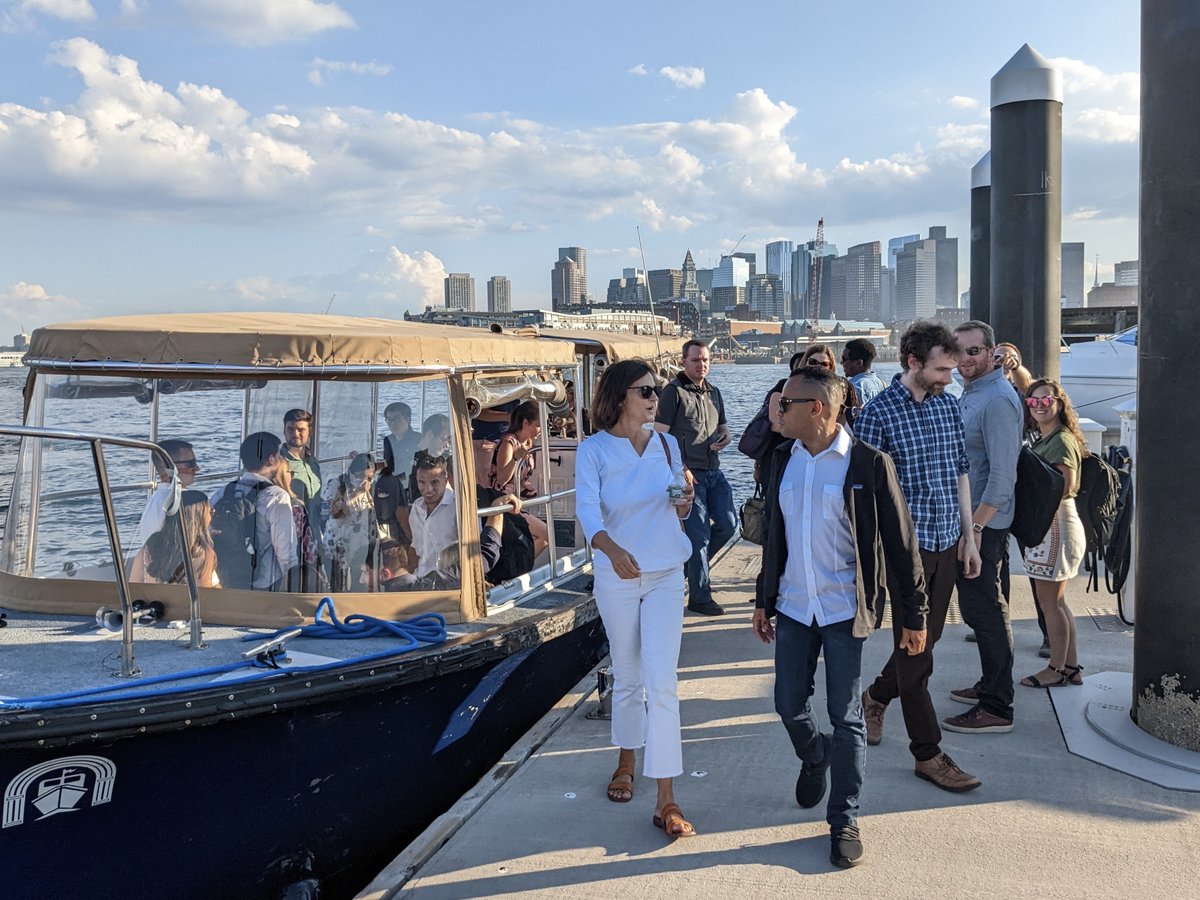 vesonnautical's tweet photo. Our Boston office enjoyed their summer outing with an evening by the harbor! The team stepped out of the office and onto a water taxi that took them to Charlestown for some food and drinks overlooking the beautiful Boston backdrop. 🌅 #lifeatveson #teambonding #bostonharbor https://t.co/9WjxU9UlJJ
