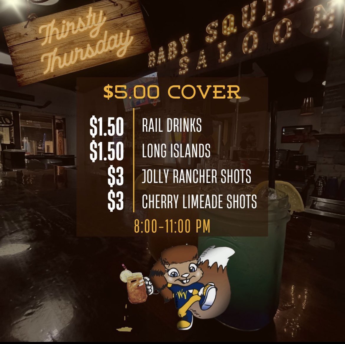 Baby Squirrel Saloon