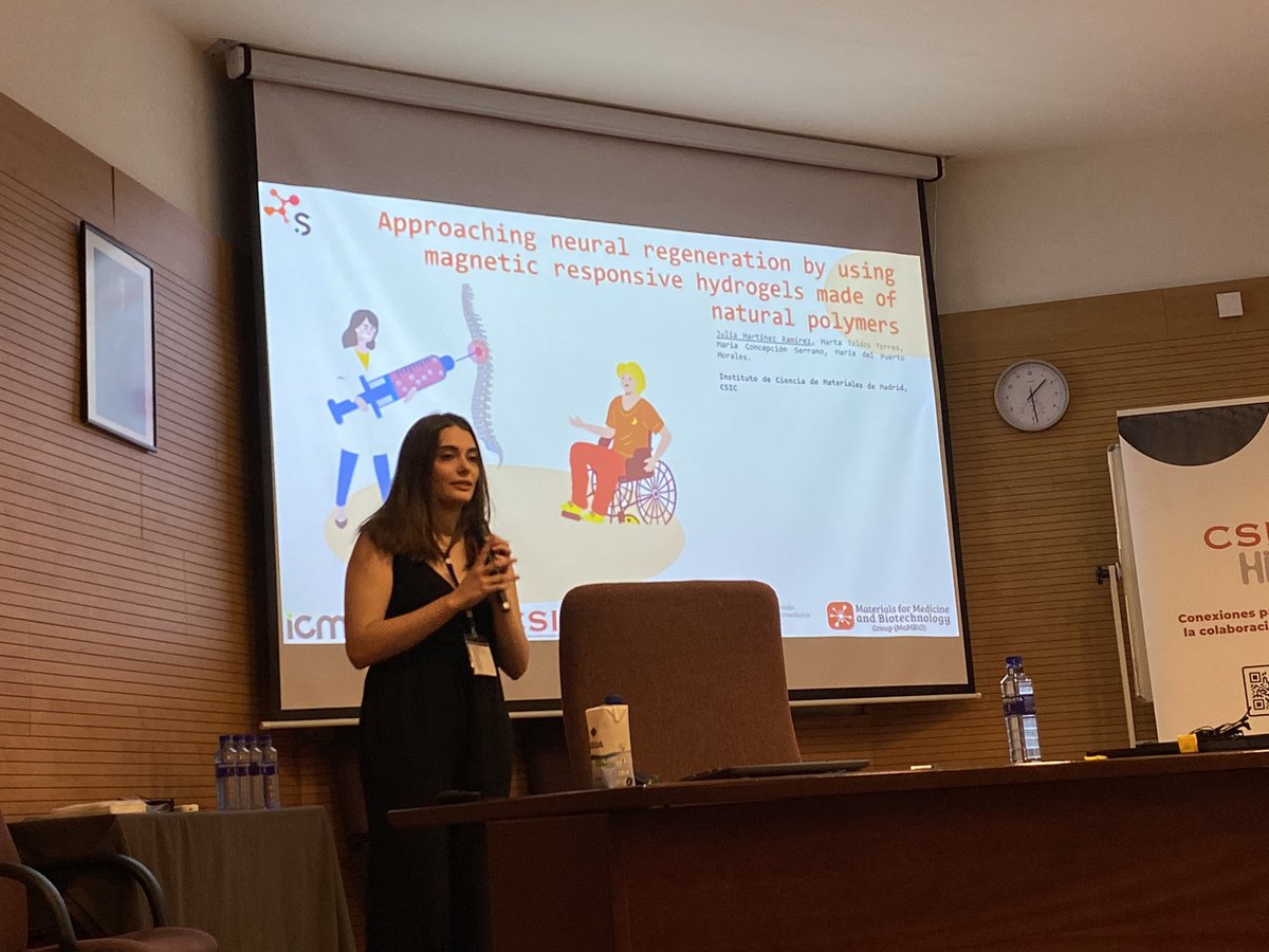 MaMBIOGroup's tweet photo. Great first day of @SBAN_Conference with flash talks of @estherbenayas and Julia and a poster presentation of @UfanoCarlos and @alvaromgc15. Keep up the hard work 💪🏻! #openscience @icmm_csic @Nanomed_CSIC 🦠🧪🧲 https://t.co/i0u6siML1N