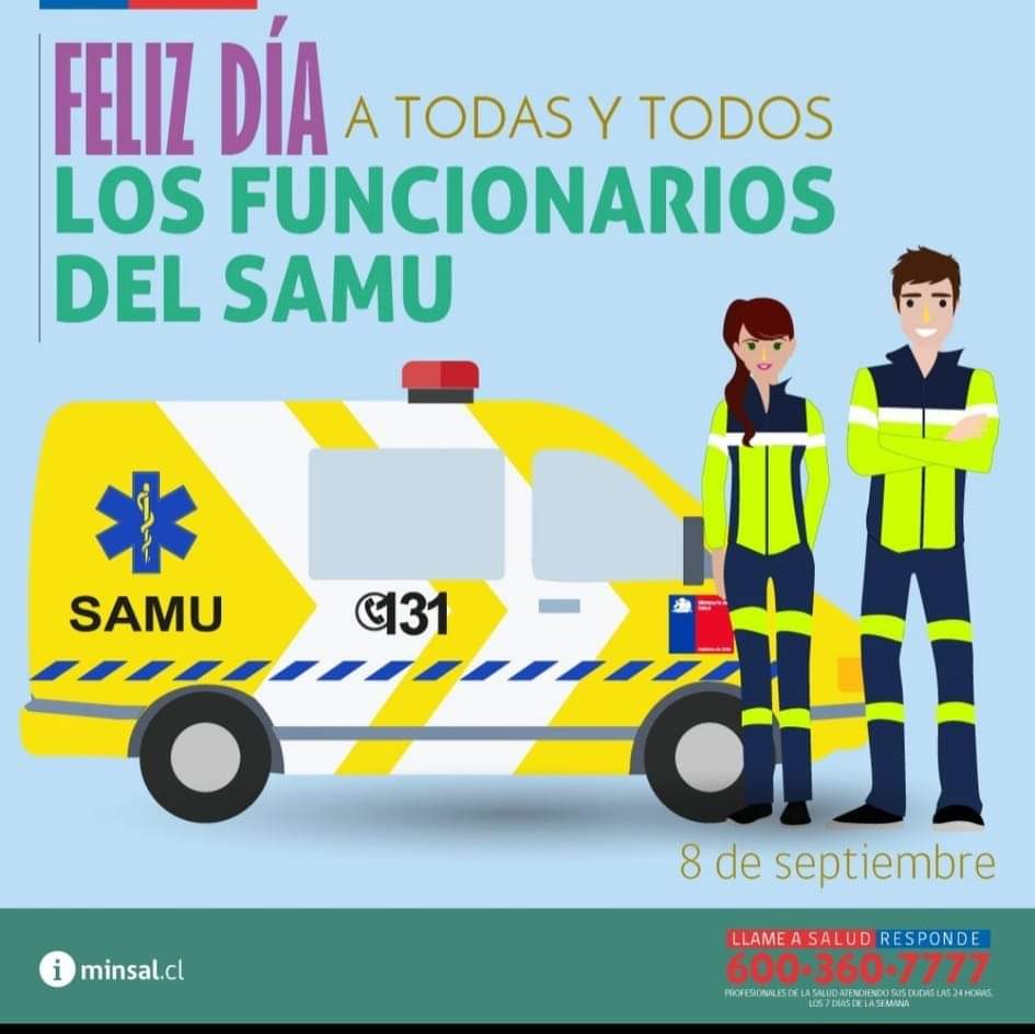 Hoy se conmemora el Día Nacional del funcionario SAMU, pero también se recuerda a los colegas SAMU de #Angol que perdieron la vida cumpliendo funciones. Un gran saludo y abrazo fraterno a todos los colegas en especial a <a href="/SamuTalcahuano/">SAMU Talcahuano</a> <a href="/STalcahuano/">SS Talcahuano</a>