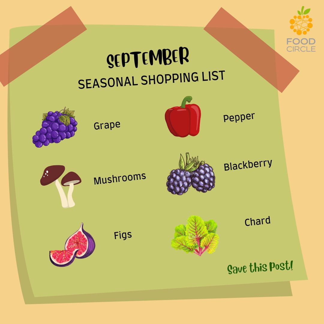 New month..new Grocery Shopping List! 🛒🤩

Here you can find a list of seasonal fruit and vegetables for the month of September! 🍇🥬

Tell us which is your favorite!👇💬
.
.
.
#food #foodwaste #foodwastewarriors #healthy #sustainable #lifestyle #sustainability