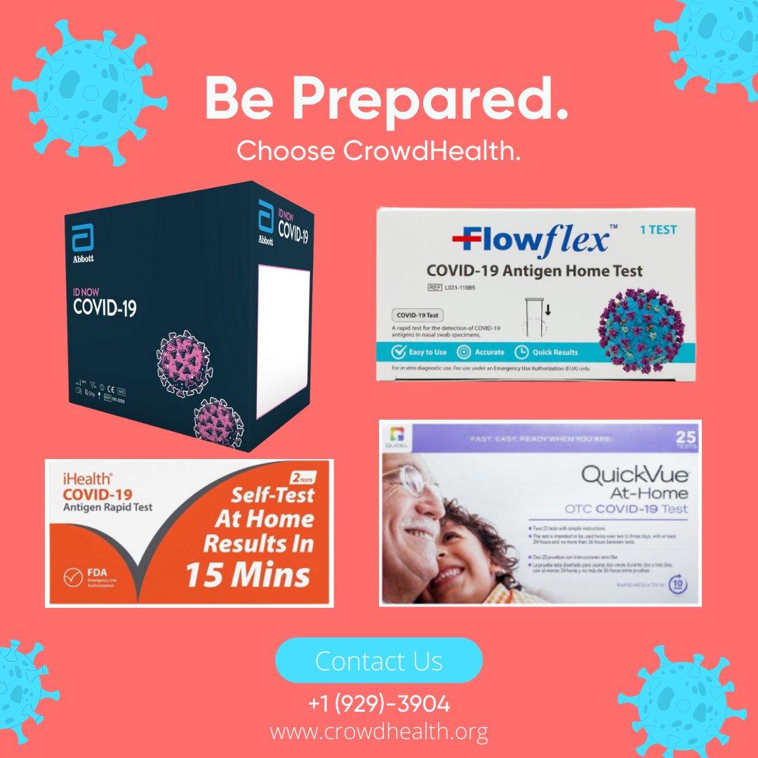 CrowdHealthNYC's tweet photo. Avoid scrambling to find COVID tests this fall. CrowdHealth has tests in stock &amp; ready to ship!

#PPEmarket #COVID-19 #fluseason #medicaltestkits #medicalwholesale #medicalsupplies #CrowdHealth #influenza #doctor #nurse #abbott #abbotttestkit #CDC #COVIDCDC https://t.co/TbWixYKW1g