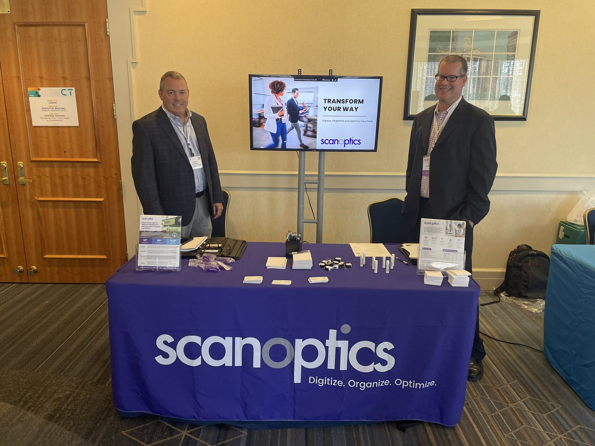 Scan_Optics's tweet photo. We are excited to be at the #ConnecticutDigitalGovernmentSummit to share ideas and network with #stateandlocalthought leaders throughout the region on the evolution of the digital workforce. @govtechnews @ct_bits
#govtech #cttechnews #ctgovt #ctworkforce #Hartford #ctbiznews https://t.co/5Jrd5pc1pF