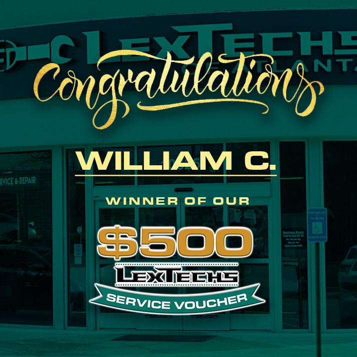 LexTechsOfATL's tweet image. Winner selected for our $500 giveaway. Congrats William! Enjoy your free service or repair! Thanks to everyone else for participating and stay tuned for the next one. 
#giveaway #winner #lexus #toyota