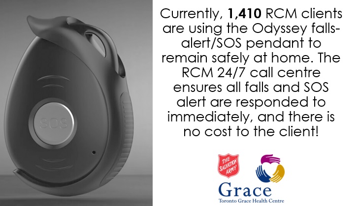 The Odyssey falls-alert/SOS device is used by many of our #RemoteCareMonitoring clients to promote safety in the home. It has automated falls-detection, an SOS button, as well as GPS locating. A healthcare professional can submit a referral on our website: torontograce.org