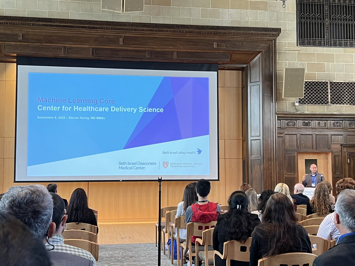 cullendjackson's tweet photo. Dr. Steven Horng @BIDMCEM @BIDMC_HDS describing innovations in machine learning at the @BIDMChealth Research Retreat #InSPIREdAtBIDMC https://t.co/q8xD7k0Uv6