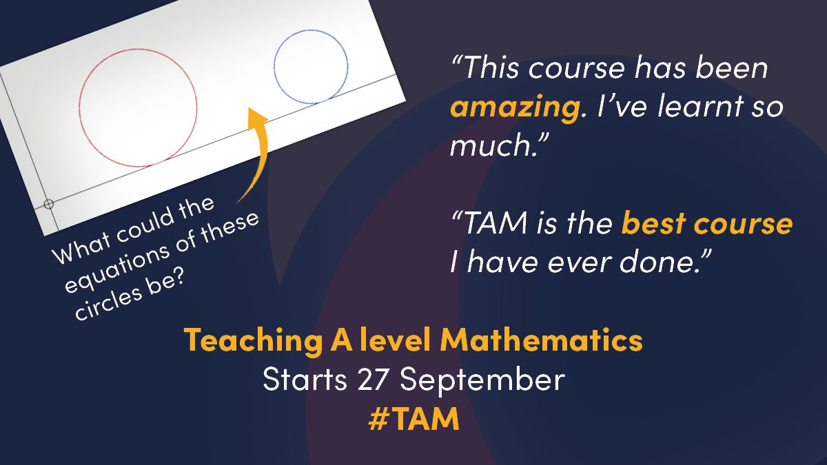 We've still got places available in Birmingham, Manchester &amp; York - Don't miss out on your chance to complete this amazing course. #TAM #mathsCPDchat #AlevelMaths #KS5