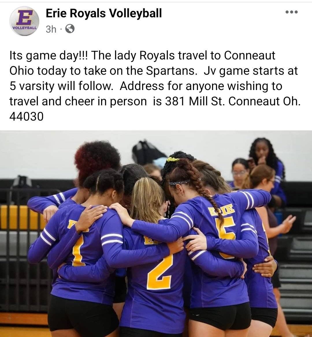 tweez130's tweet photo. Erie high lady royals on the road tonight . Let's go royals @Layevans123 https://t.co/Ba8dx2rcKo