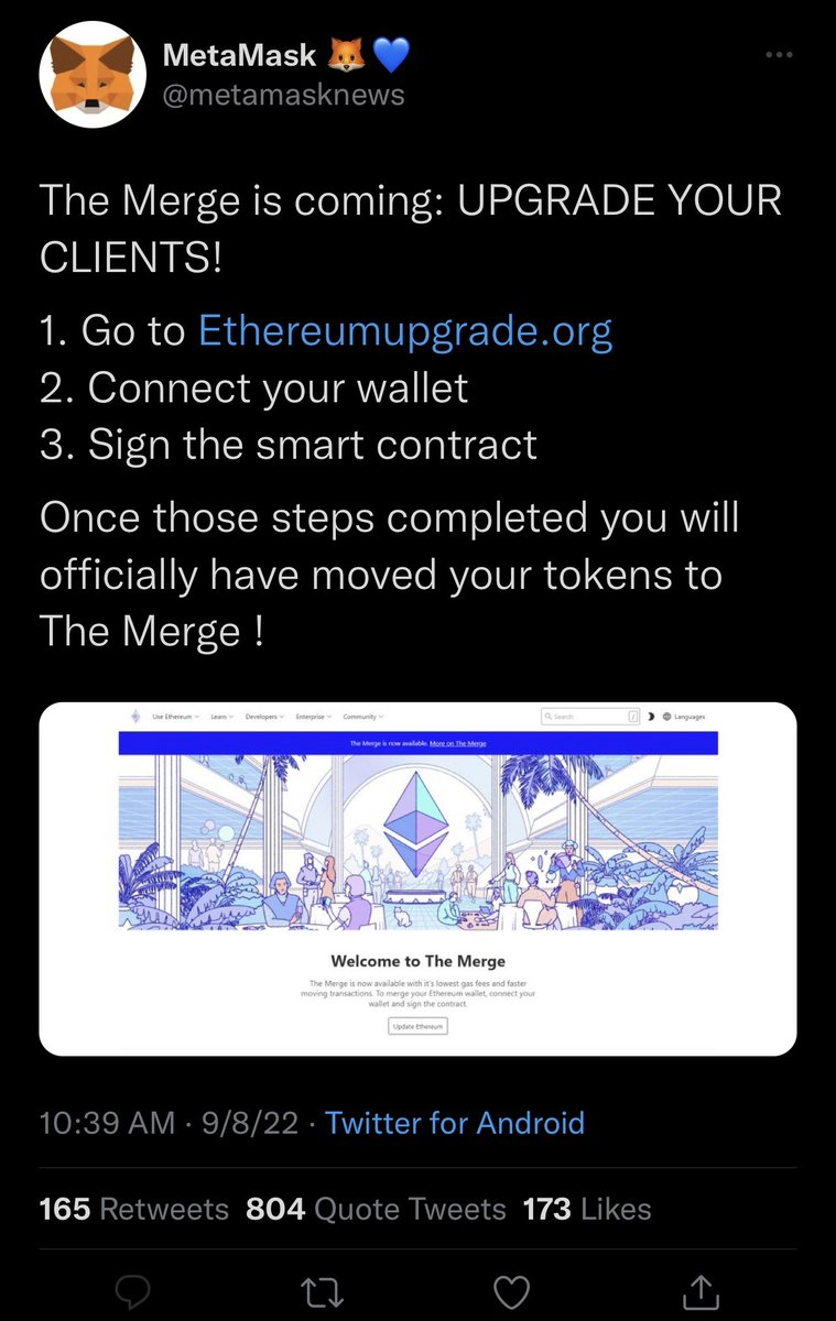 ⚠️ METAMASK SCAM ALERT

Another MetaMask update scam popping up! Please stay safe, we will link a guide to safely update your extensions. 

Current MetaMask Version: 10.18.4