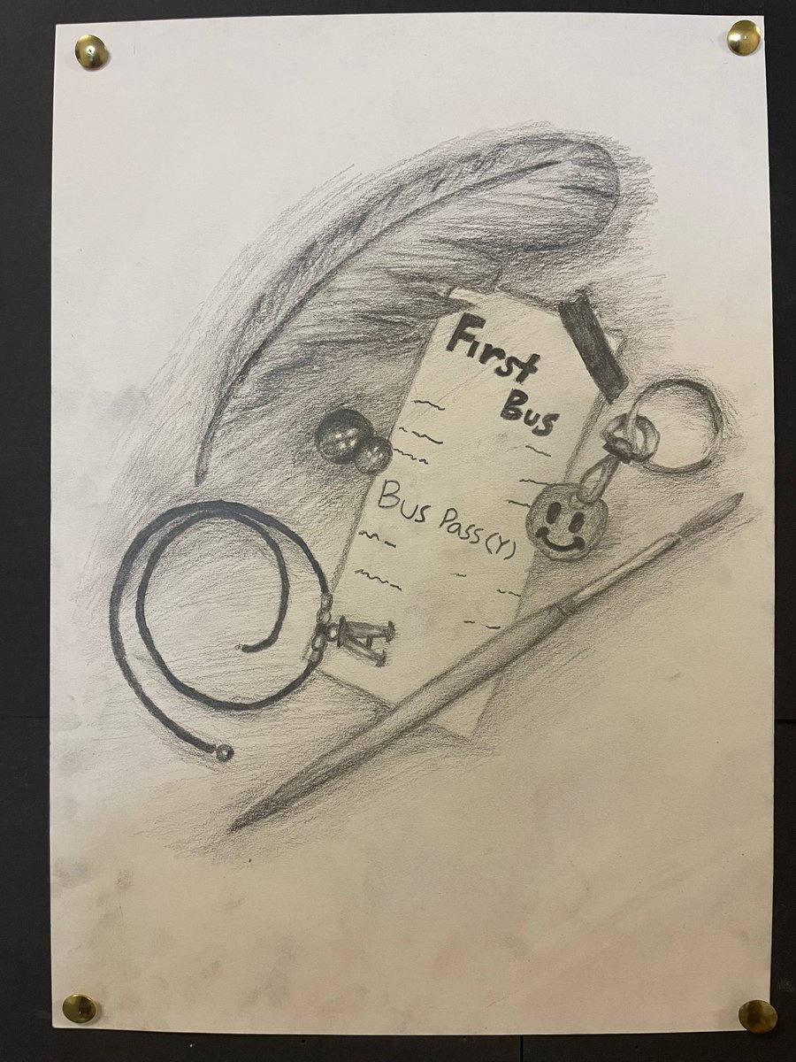 Calderside_Arts's tweet photo. Mrs Lund's S3 tonal still life study of personal objects. Great work all. #tonaldrawing #stilllife #secondaryart #schoolart #drawing #art https://t.co/ANifZJx99C