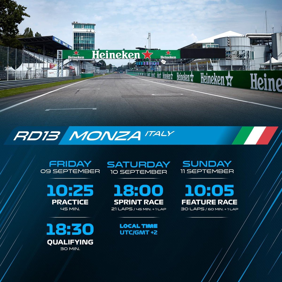 Timings for the weekend⏱ #Monza #ItalianGP #Formula2