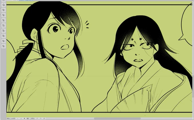もくもくとペン入れ中です。
#ひよりの草子 #平安時代 #漫画 