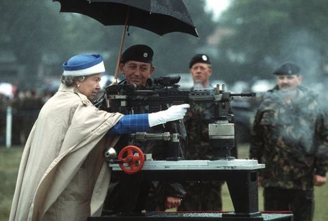We don’t discriminate when it comes to old folk, but we wouldn’t lick cream off her

As head of the British Army she oversaw dozens of wars &amp; the deaths of millions

Belfast to Baghdad, Libya to the Malvinas

There’s a thousand crimes behind the crown + can’t forget her Peado son
