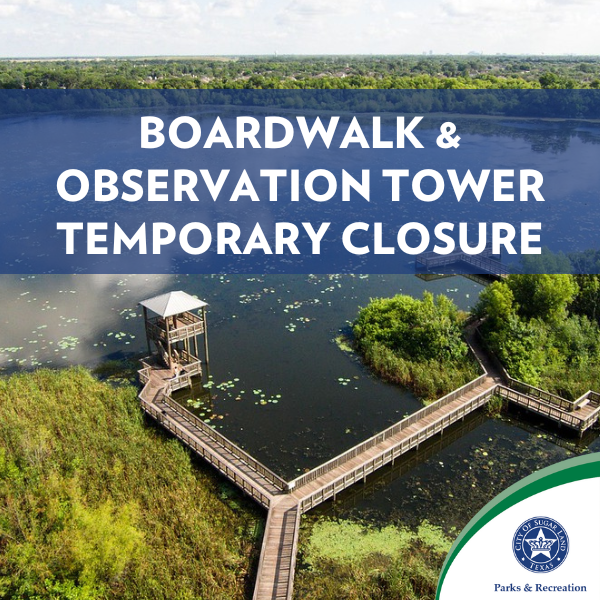 Repairs to Cullinan Park White Lake boardwalk are scheduled to begin Monday, Sept. 12. Decking wood &amp; handrails will be replaced. The boardwalk and observation tower will be closed off until the project’s completion, which will take up to 4 wks. We appreciate your patience!