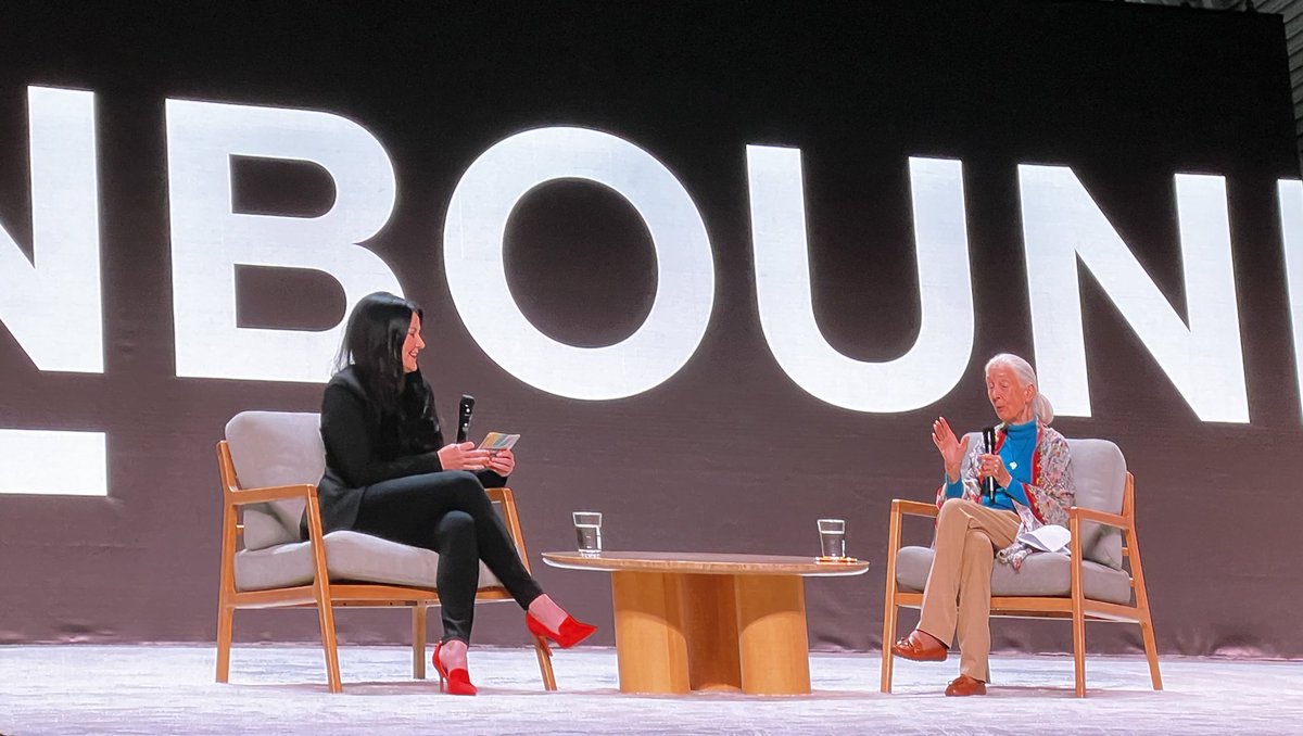 tlbooey's tweet photo. “Hope is an action, not just wishful thinking.” #JaneGoodall What an honor to hear her speak and learn from her experiences #Inbound2022 https://t.co/jMBzyXK96B