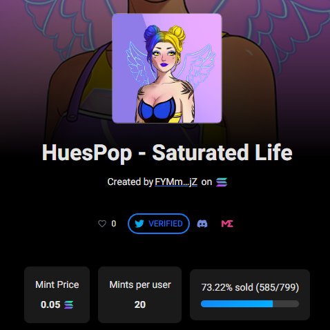 HuesPop NFT - SOLD OUT tweet media