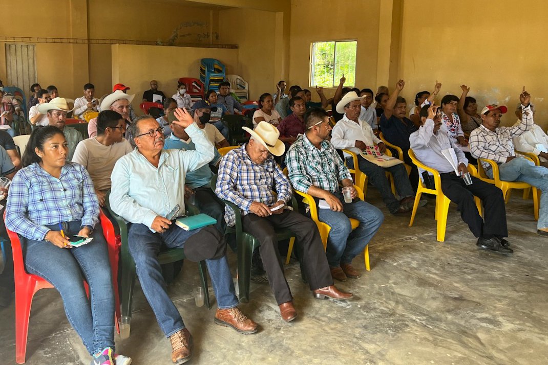 SE_mx's tweet photo. 🇲🇽👩🏾‍🌾👨🏾‍🌾🌱 La @SE_mx impartió la primera jornada de capacitación a sembradores de Veracruz para desarrollar y mejorar su habilidades y capacidades empresariales, esto en el marco del convenio de colaboración con @bienestarmx. https://t.co/mncJ9boSvo