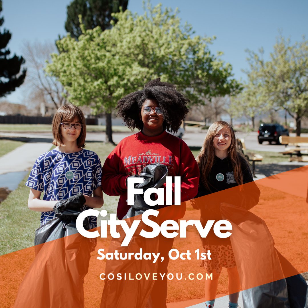 Fall CityServe Day is just around the corner! We invite your church, family, friends, and co-workers to consider signing up for this opportunity to serve the community with no strings attached! 
.
Sign up to serve - volunteer.cosiloveyou.com/communityservi…