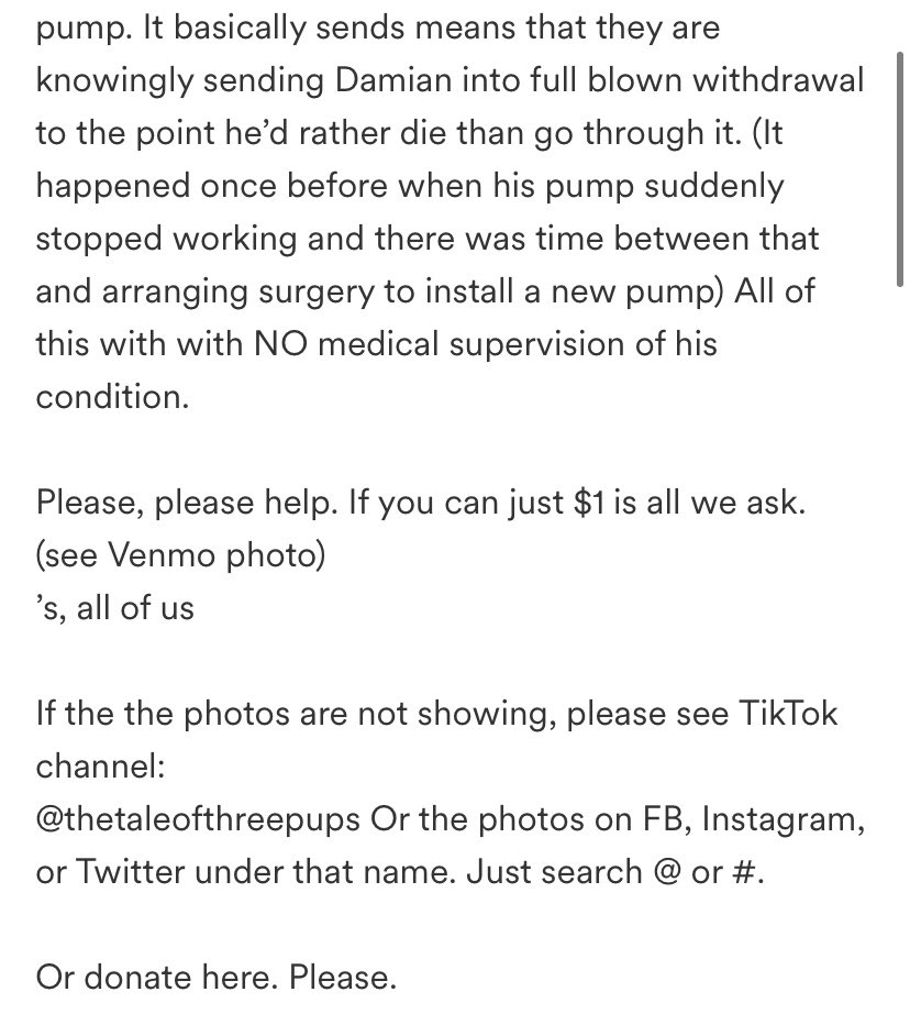 Tale3Pups's tweet photo. Please help. We didn’t get a single $1 via yesterday’s Venmo campaign. I’ve updated GFM with yesterday’s message. The photos are all in yesterday’s post.
😔, Mom
#thetaleofthreepups #dogsoftwitter #DogsOnTwitter #CatsOfTwitter #CatsOnTwitter #sostressed #GoFundMe #PleaseHelp https://t.co/dXuQQJyGaD