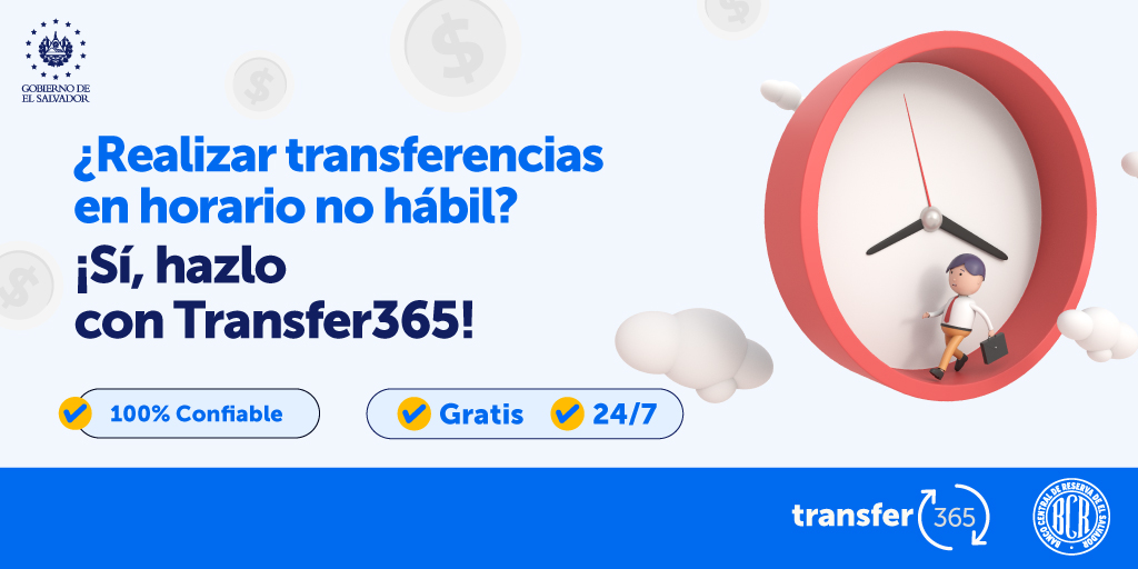 bcr_sv's tweet image. ¡Olvídate de pagar comisiones por transferencias interbancarias! 👩‍💻📲

📢 Busca Transfer365 en la app o banca móvil de las instituciones financieras autorizadas. 

Disponible 24/7 y desde cualquier lugar ✅.