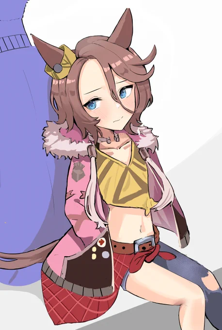 #ウマ娘 
へこんでると静かによりそってくれる

タイシン 
