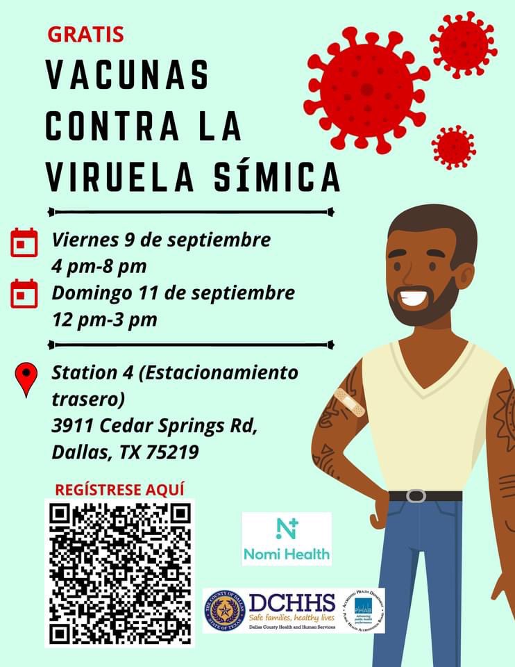 DPDLGBTQ's tweet photo. DPD LGBTQ+ Liaisons, PO Sykes and SC Brockford will be out at S4 Tomorrow from 4p-8p and Sunday 12p-3p with DCHHS administering free Monkeypox vaccinations. 
Register Here: https://t.co/ruyB4V6hJL https://t.co/81rJXtHCZW