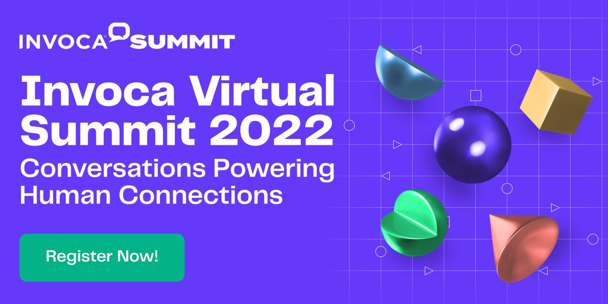 KSears_ON24's tweet photo. Who is getting excited for #InvocaSummit22 🎉 ?

Join us virtually October 3-4 for the premier conversation intelligence conference of the year. 
#invoca #conversationintelligence #invoca #CI https://t.co/JQKbznhocL
