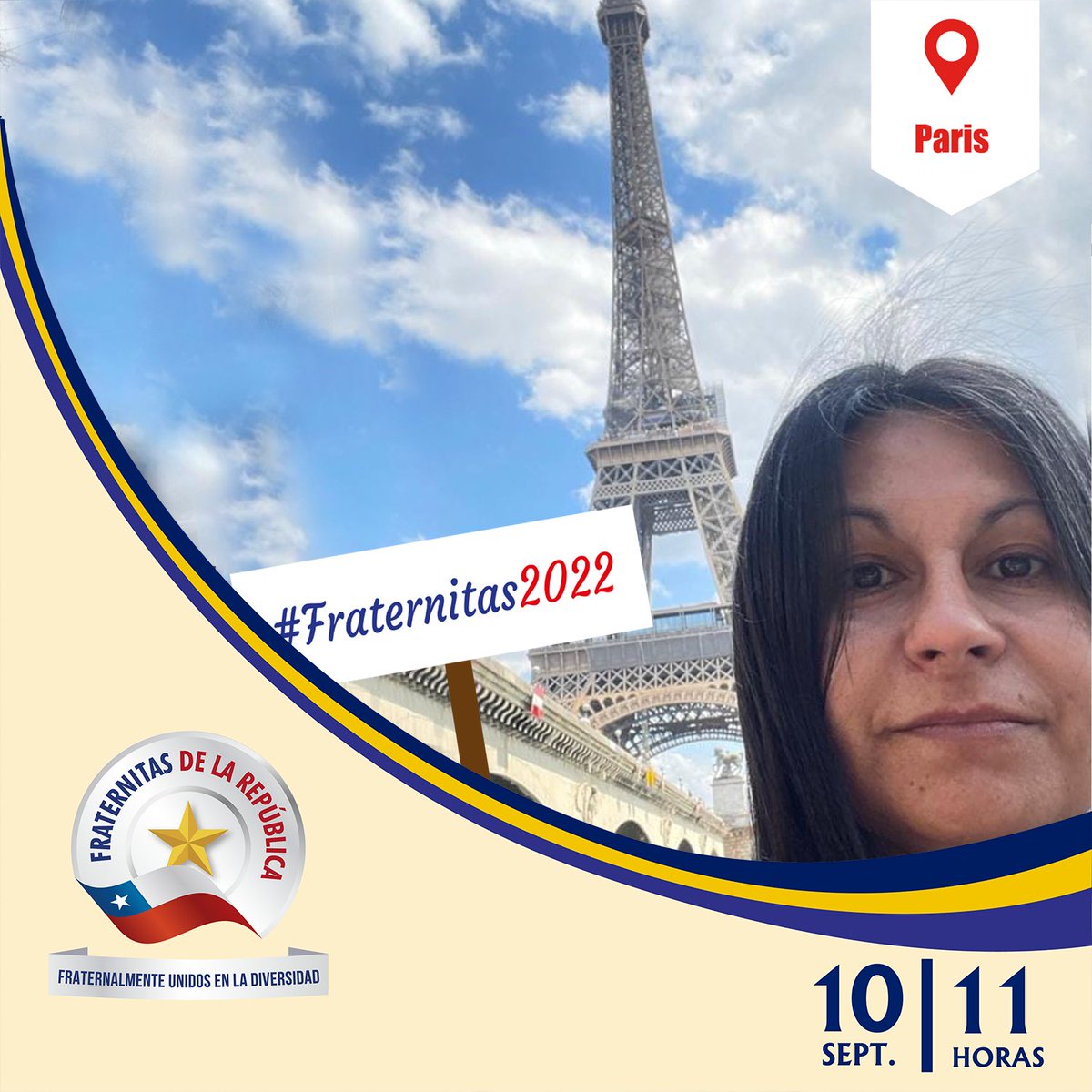 GLMCH_'s tweet photo. #Fraternitas2022 
Te invitamos a ser parte de Fraternitas de la República, ceremonia laica y democrática para pensar en un Chile más fraterno con motivo del aniversario patrio. Estamos "Fraternalmente Unidos en la Diversidad" desde distintos puntos de nuestro país y el mundo. https://t.co/uW1iAaD80D
