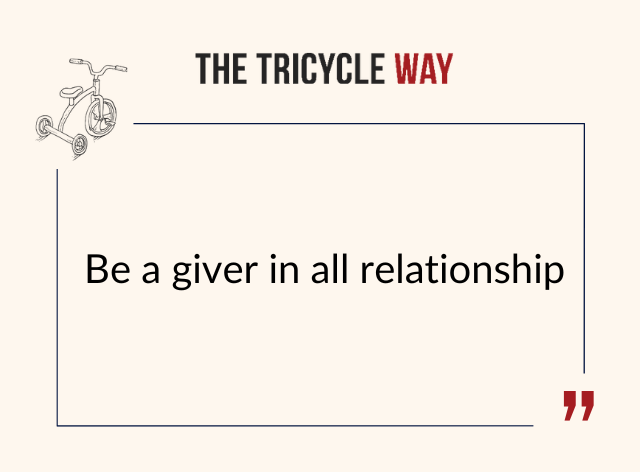 TheTricycleWay's tweet photo. "Be a giver in all #relationships"

#gratitude #ttw https://t.co/sCgu7zJpGy