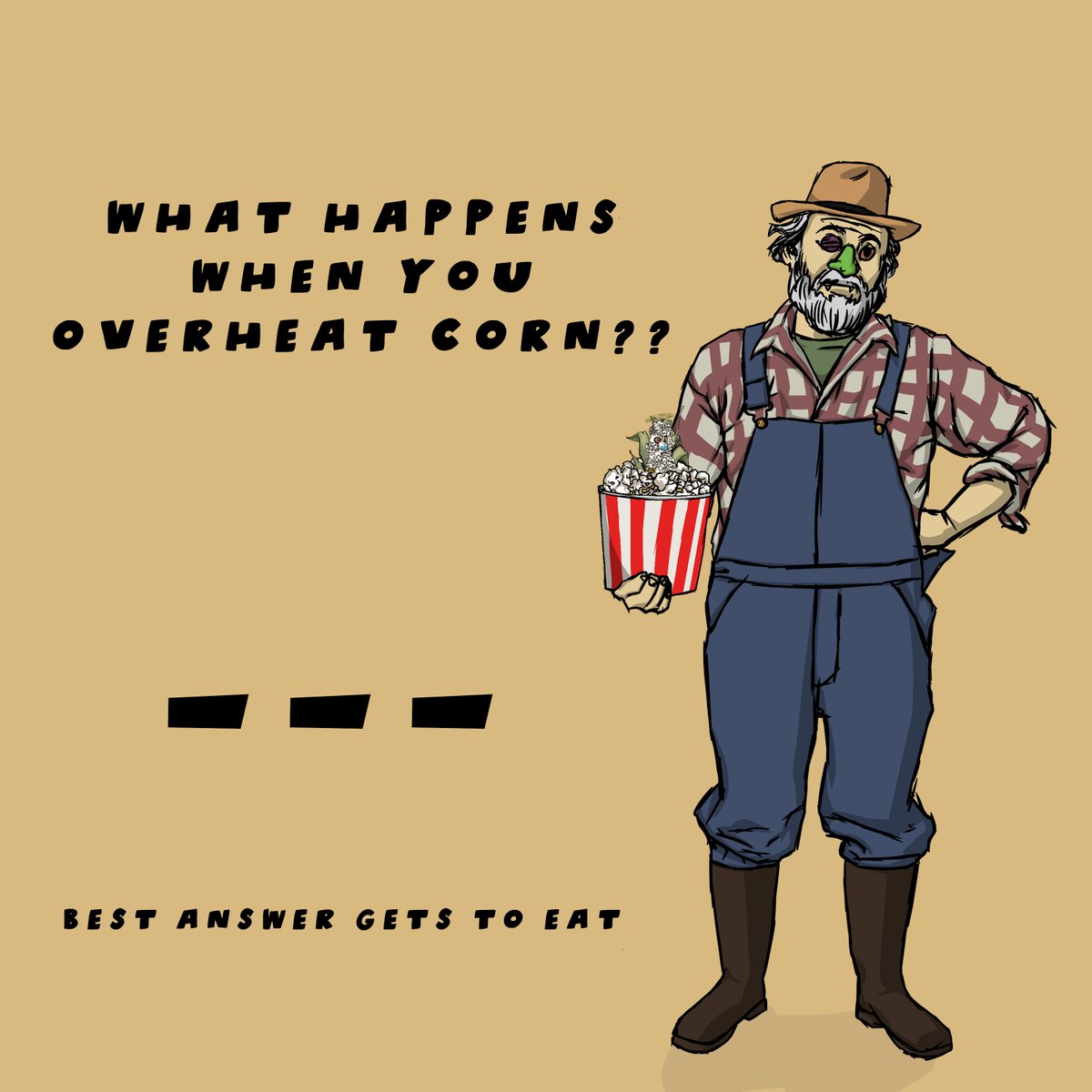 corntownwtf's tweet photo. What happens when you overheat corn?
Best answer gets to eat π½
Make sure to Follow @corntownwtf , π½ & RT and turn on ποΈ
_ _ _
#itscorn #cornistakingover #cornisacommodity *β
βββββ https://t.co/qXeeanoq2K