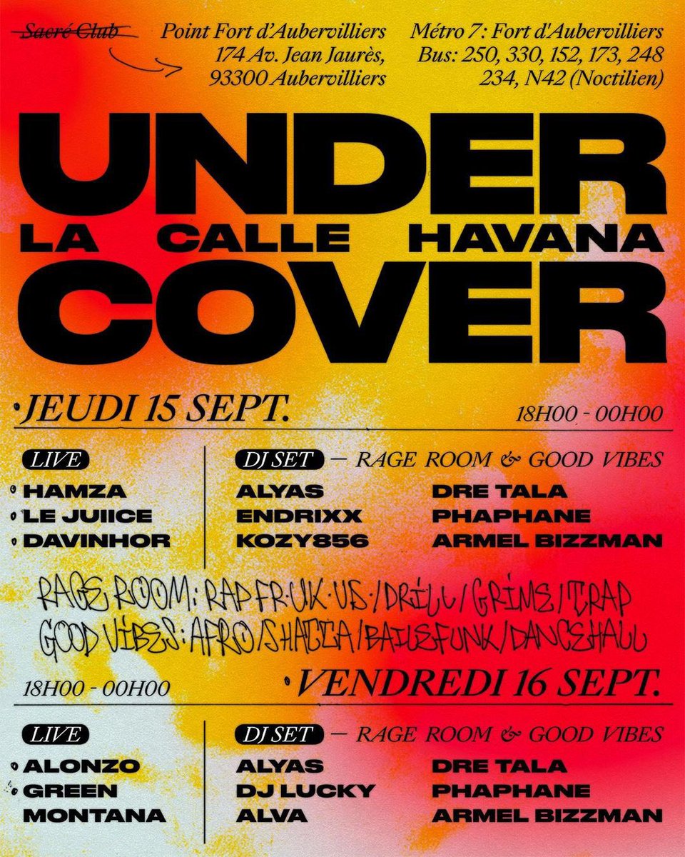 33Degres's tweet photo. Hamza, Alonzo, Green Montana, Le Juiiice &amp; Davinhor seront aux soirées Undercover la semaine prochaine !

Avec Alyas, Endrixx, Armel Bizzman, Dre Tala, Kozy, Phaphane, Lucky et Alva comme DJ’s 🔊 https://t.co/zRayzcGk5c