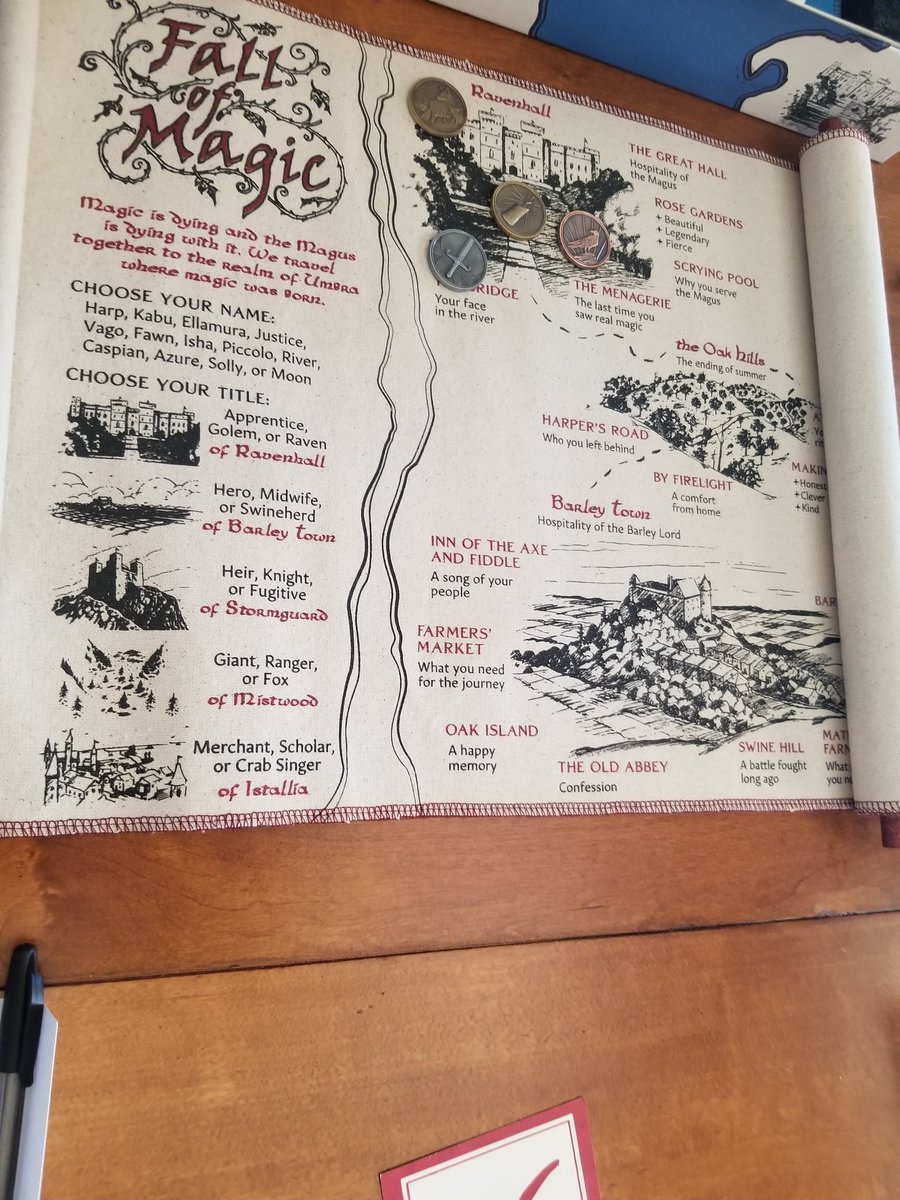 Mister_Matched's tweet photo. Had an epic game of @hotdeernicorn's #fallofmagic this weekend!  Great game and gorgeous peices #tabletopgames #ttrpg #tabletopgaming #storytelling #storygame https://t.co/JFGOUo1115