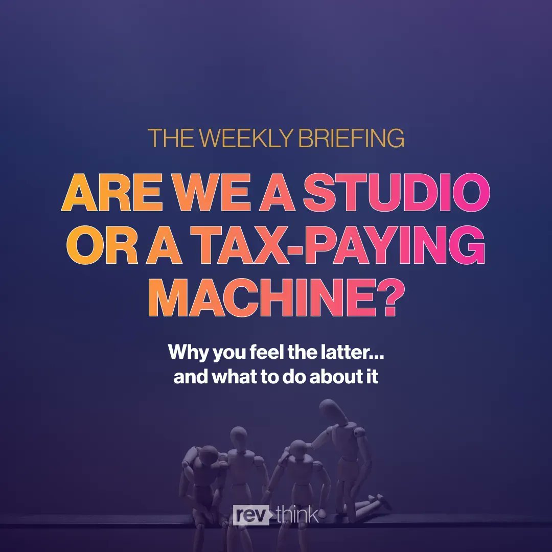 revthink_chief's tweet photo. “I honestly feel like I running a tax-paying machine and not being the Creative I wanted to be!”

If this feels familiar - join our free weekly webinar, The Weekly Briefing.

Be here at 5 PM ET: https://t.co/Hc06YF8pMO

#theweeklybriefing
#creative
#studio
#production https://t.co/TKbBgnxp6e