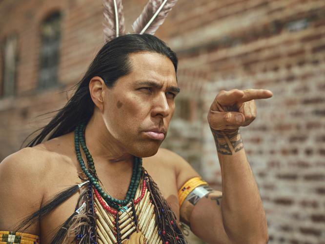 *Natives looking at the British Museum Artifacts*