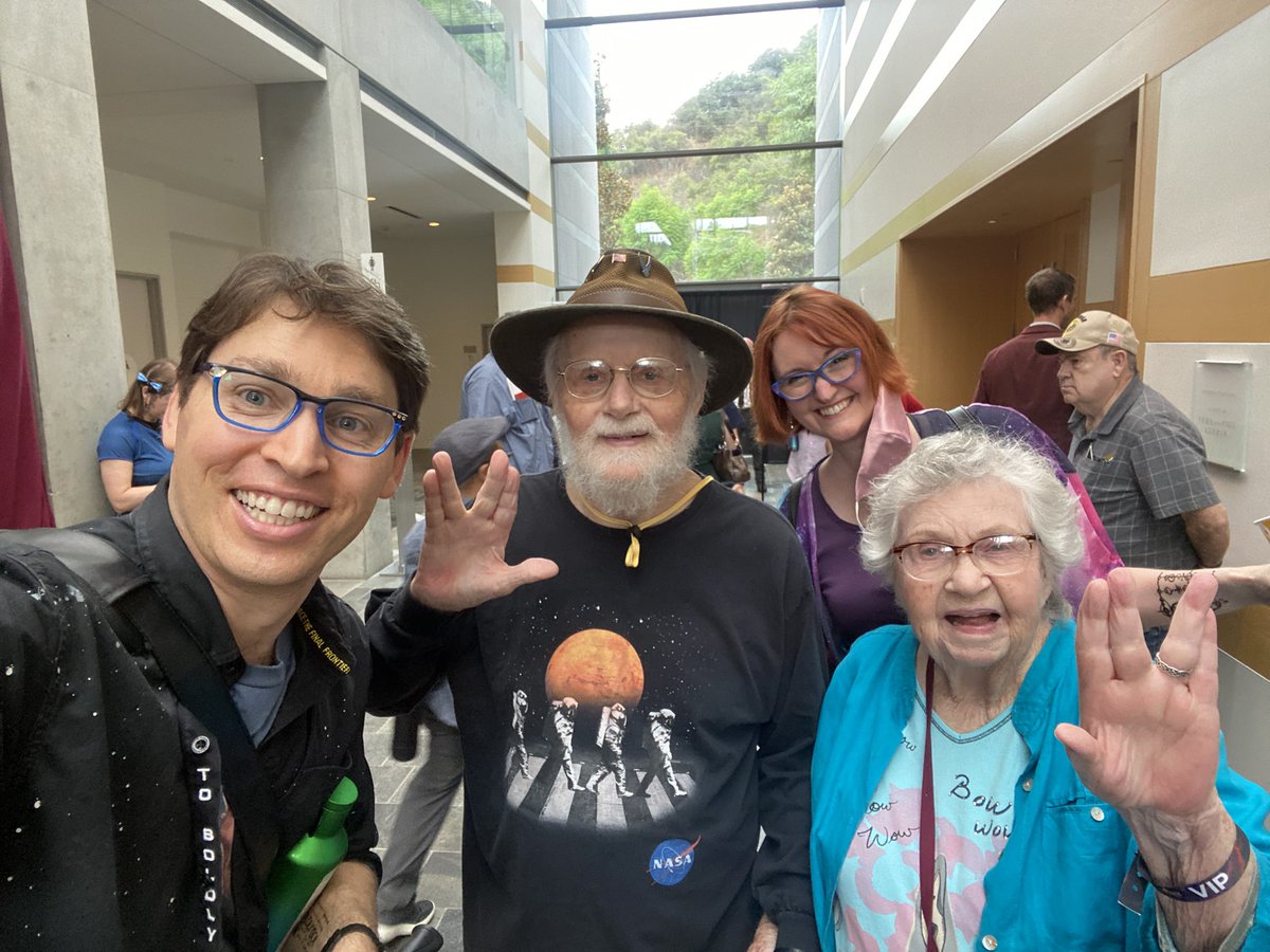 WanderWhimsyFam's tweet photo. Happy #StarTrekDay! Thanks to @paramountplus for inviting us to this great event and ensuring Bjo and John Trimble, @StarlaciTrek legends, got to come as well. Looking forward to the event coming up soon!! #StarTrekUnitedGives https://t.co/Xlm9YNz37V