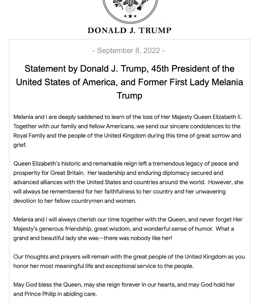 What a beautiful message from President Trump