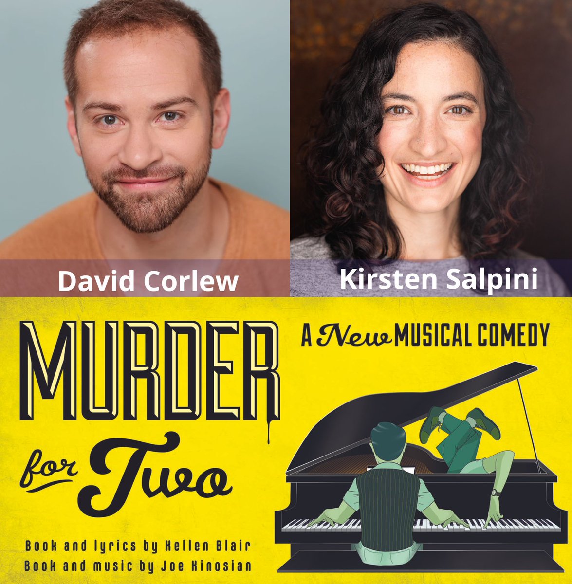 Agatha Christie meets the Marx Brothers in the madcap musical comedy "Murder for Two" now on stage through October 16.