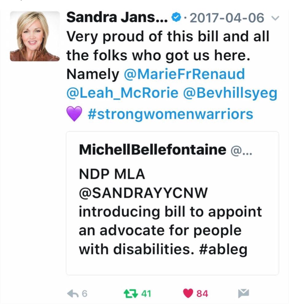 EdmABCanada's tweet photo. @lotstodosue @Ashantz6 @changethecurri1 @jasonluan88 @jkenney Interesting. I’m now blocked too 😂 he’s never been an ally in #disability community. In fact when I was working with Sandra Jansen on #Bill205 for a Disability Advocate he was annoyed & he let her know. #AbLeg https://t.co/5W0llqlNiP