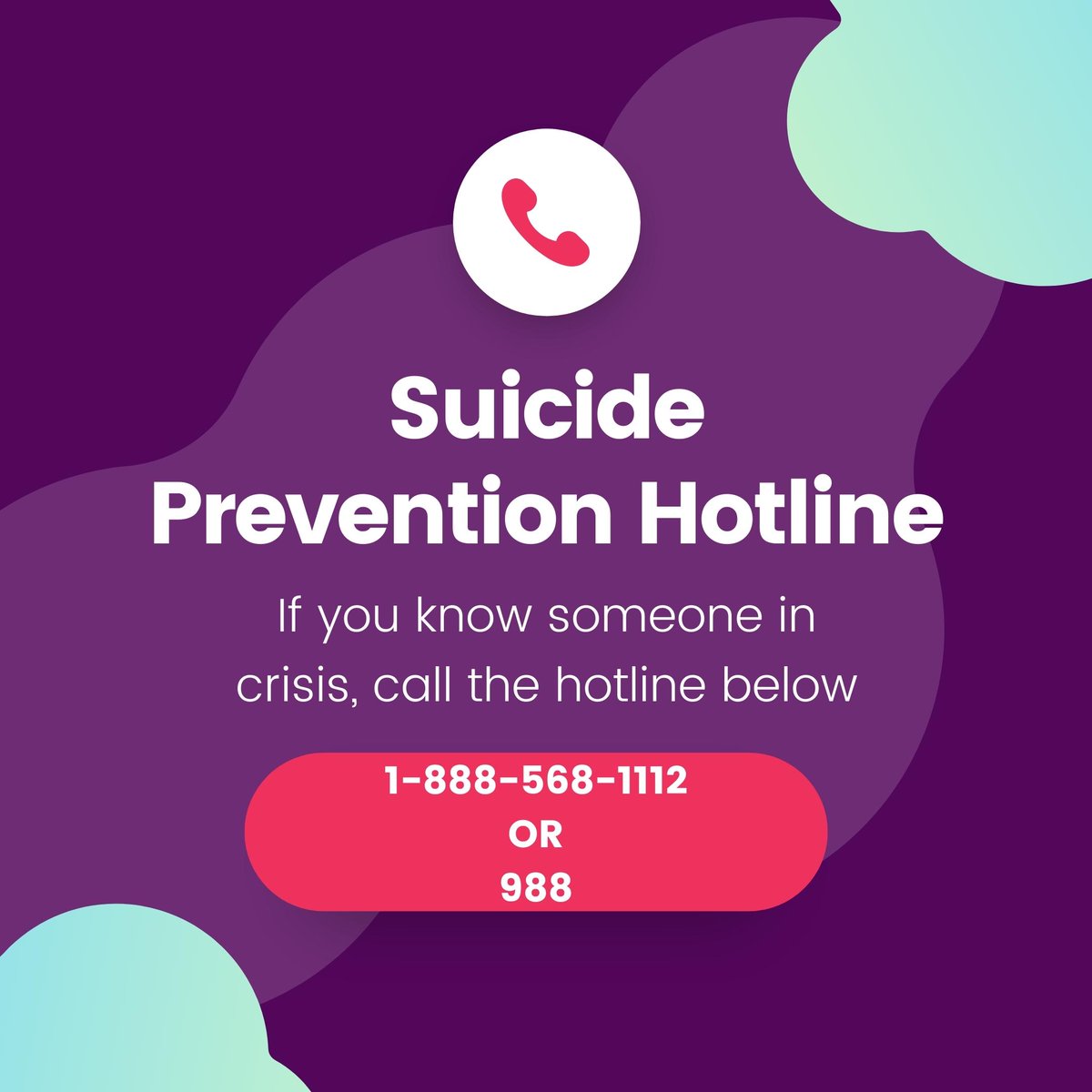 September is Suicide Awareness month. 
To learn more, visit Sweetser.org, or for 24/7 help, call the Maine Suicide Prevention Program at 1-888-568-1112.
#SuicideAwarenessMonth