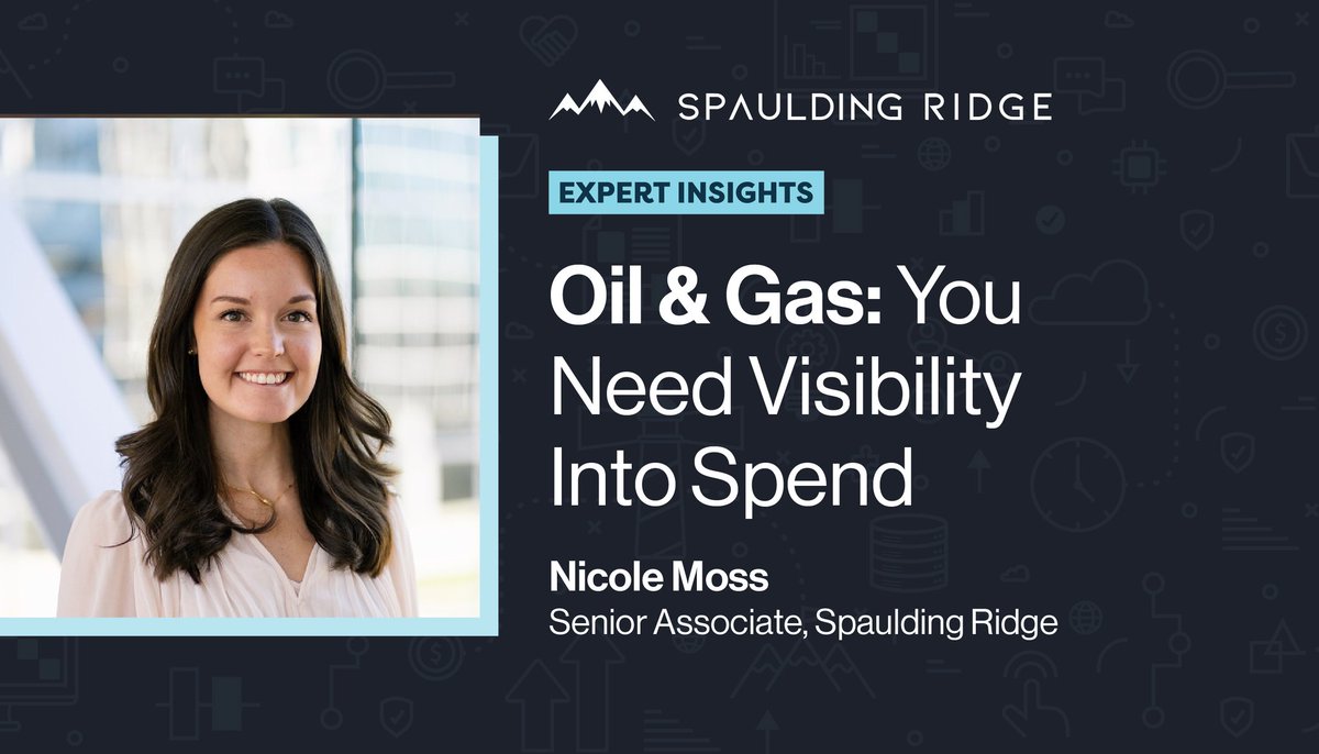 More than ever, companies in the oil and gas industry need real-time view into spend - learn the three reasons why Business Spend Management software is the answer from our experts. bit.ly/3RugXBn 

#spauldingridge #bestincloud #oilandgas #BSM #coupa