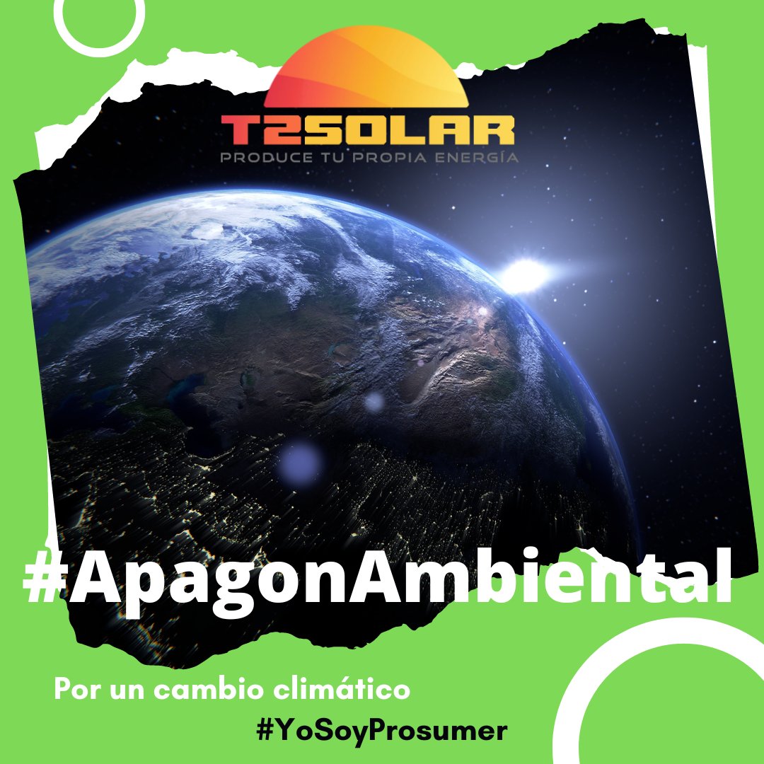 TuTechoSolar's tweet image. Nos sumamos hoy a las 20:00 horas a una hora de #ApagonAmbiental descansa, desconéctate, reflexiona, medita durante esta hora y démosle un respiro a nuestro único hogar el Planeta