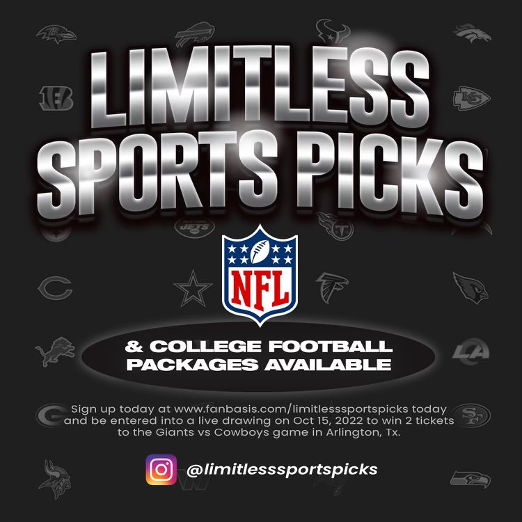 Sign up today at fanbasis.com/limitlesssport… if you love winning money Sports Betting! You can’t follow me on IG and Tik Tok @limitlesssportspicks